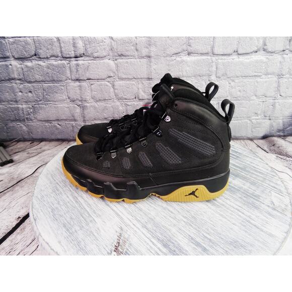 Air Jordan 9 Retro Boot NRG Black Size 7.5 AR4491-025 BNIB w/ Extra Brown Laces - Picture 5 of 16